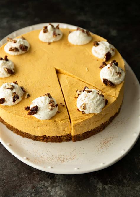 No Bake Pumpkin Cheesecake With Gingersnap Crust