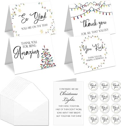 Amazon Cholemy Sets Christmas Thank You Cards For Coworker