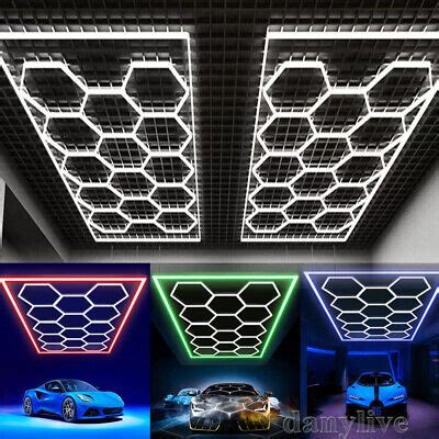 Hexagon Led Lighting Car Detail Garage Workshop Retail Light