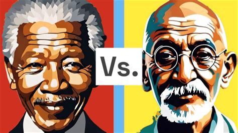 Comparison Mahatma Gandhi Vs Nelson Mandela Youtube