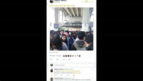 Metro De Lima Pasajeros Reportan Largas Colas Y Retrasos En Trenes