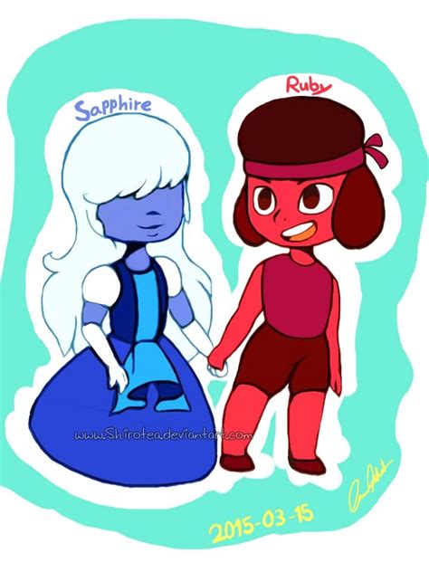 Ruby And Sapphire Holding Hands Ruby Sapphire Deviantart