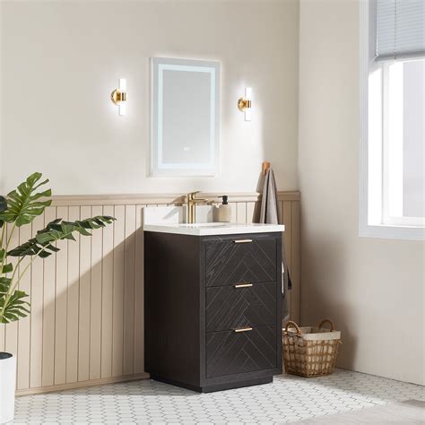 Ivy Bronx Ensemble De Meuble Lavabo Simple Autoportant 24 Po Avec