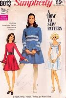 MOD 60s DRESS PATTERN DESIGNER FASHION SIMPLICITY 7849