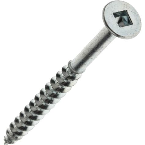 X Bit Zinc Square Drive Deep Thread Flat Head Particle