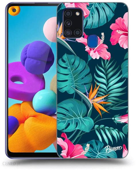 Silikonowe Czarne Etui Na Samsung Galaxy A S Pink Monstera