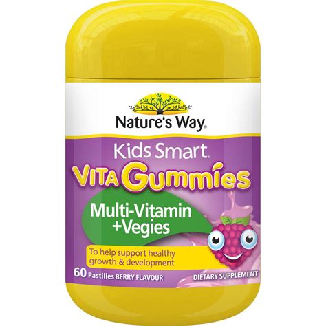 Natures Way Kids Smart Vita Gummies Multi Vegies 60 Pack Woolworths