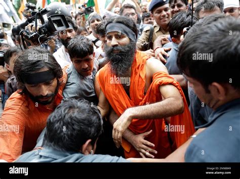 Indian Yoga Guru Baba Ramdev Courts Arrest Along With His Supporters In