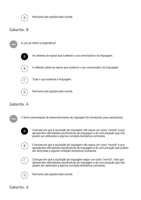 Resposta questionario 34 Quizz Pertubação do Desenvolvimento da