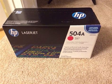 New Genuine 504a Ce253a Magenta Toner Cartridge For Hp Laserjet Cp3525