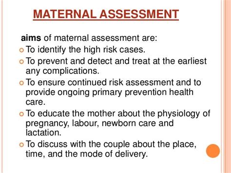 Diagnosis Of Pregnancy And Maternal Assessment