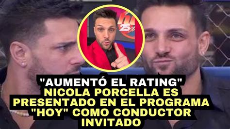 Aument El Rating Nicola Porcella Es Presentado En Programa Hoy