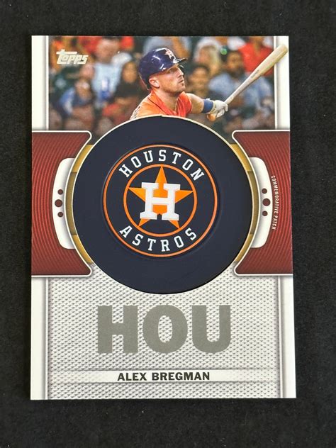 Lot 2023 Topps Team Logo Patch Alex Bregman