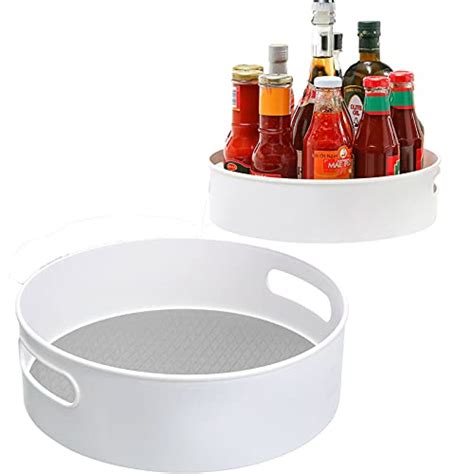 Jeko Pack Plastic Lazy Susan Turntable Storage Container Non Skid