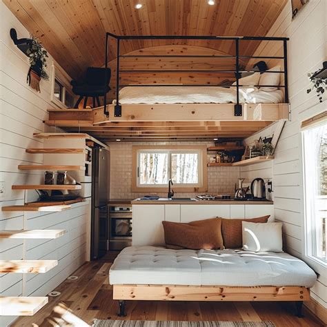 Premium Photo Cozy Tiny House Interior With Rich Architecture Design