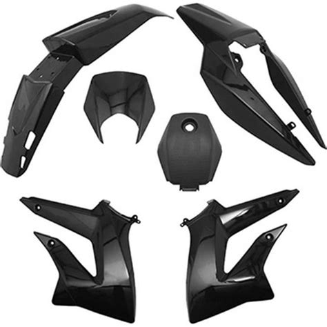 Kit carénage P2R pour Moto Derbi 50 Senda DRD 2011 à 2020 5 pièces noir