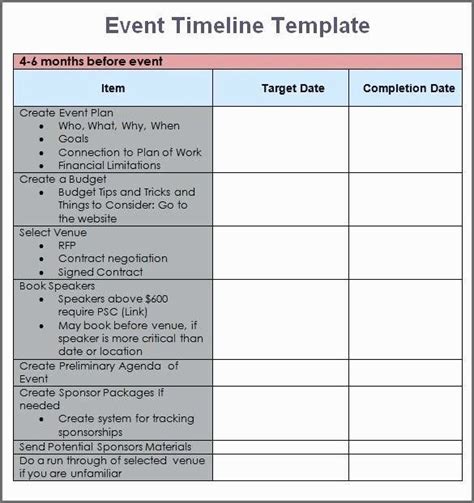 Conference event Planning Checklist Template Conference Planning Timeline – Simple Template Design