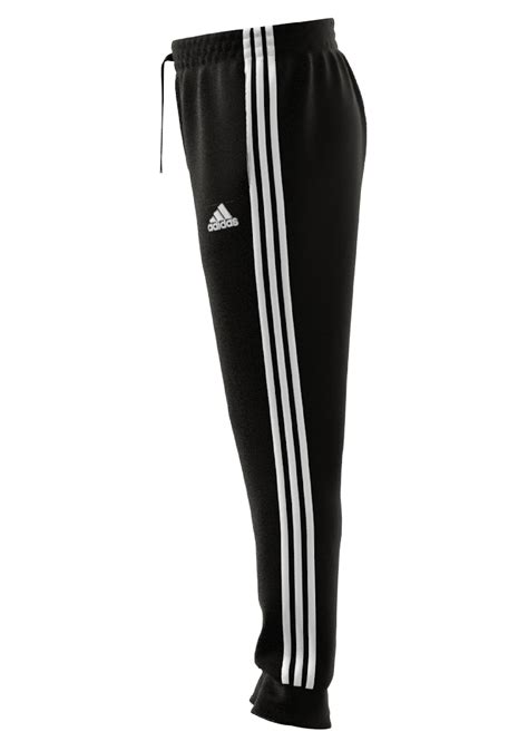 Adidas Mens Essentials Fleece Tapered Cuffed 3 Stripes Joggers Hl6880