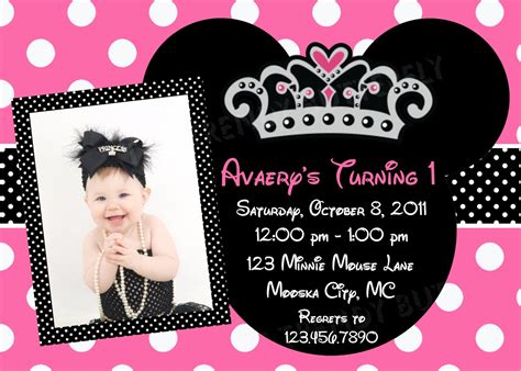 Invitation Template Minnie Mouse