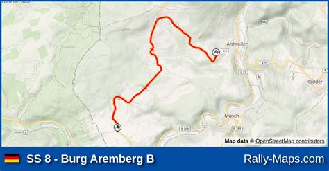 Ss Burg Aremberg B Stage Map Rallye K Ln Ahrweiler Rally