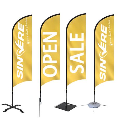 Flying Banner Outdoor Event Advertising Double Side Printing Aluminium