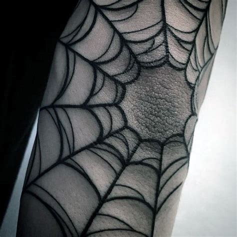 80 Spider Web Tattoo Designs For Men Tangled Pattern Ideas