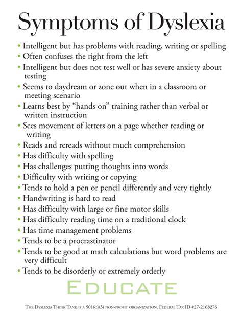 Signs Of Dyslexia In First Grade