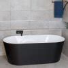 Piave Freestanding Bath Black EuroTrend