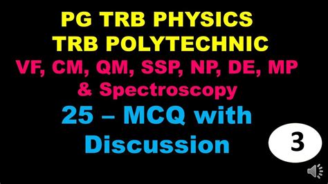 Pg Trb Physics Trb Polytechnic Physics Model Mcq