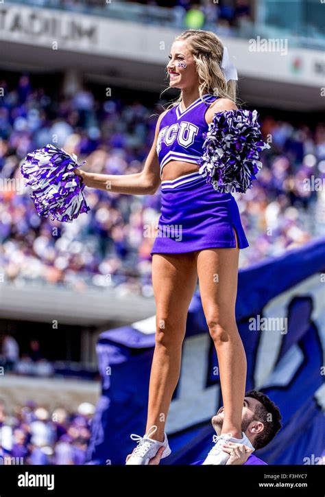 October 3rd 2015 Tcu Cheerleaders Cheer During An Ncaa Football Game