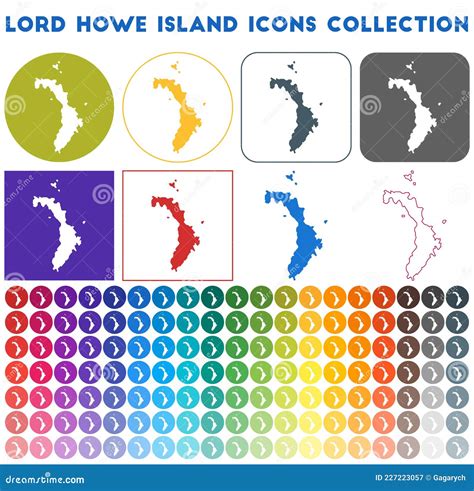 Lord Howe Island Distressed Map Vector Illustration Cartoondealer