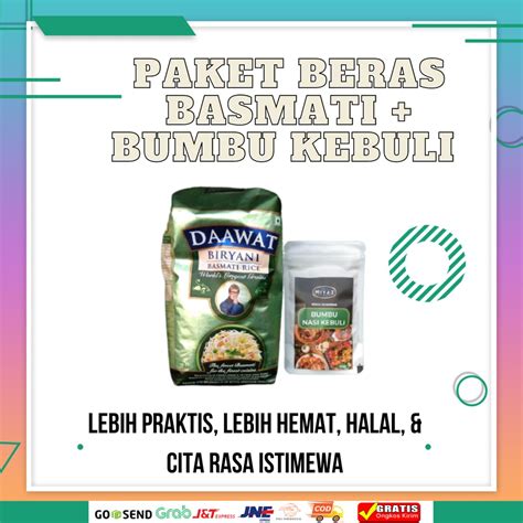 Jual Beras Basmati 1Kg Lengkap Dengan Bumbu Nasi Kebuli Praktis Dan