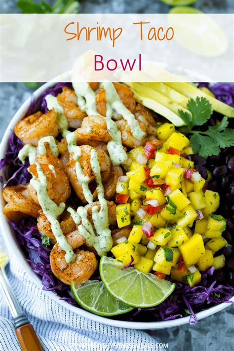 Shrimp Taco Bowls Recipe Shrimp Tacos Food Recipes Seafood Recipes