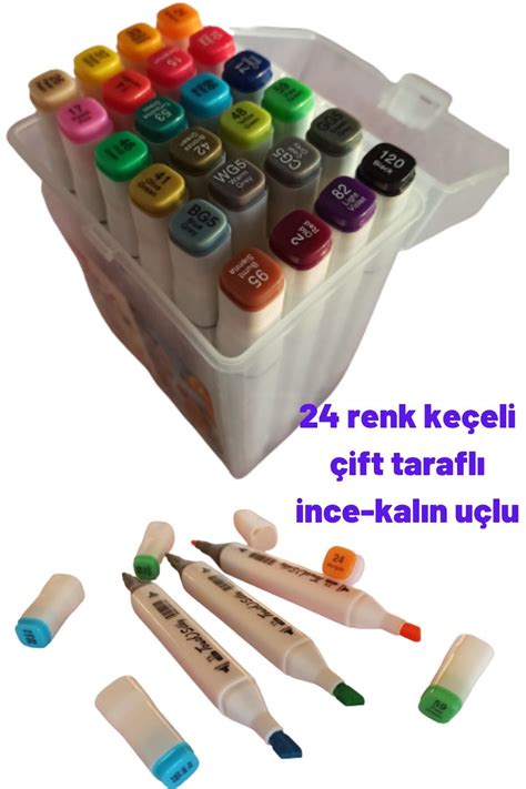 O S Oyun Ve Sanat E Len Ret Renk Ke Eli Kalem Ift Tarafl Marker