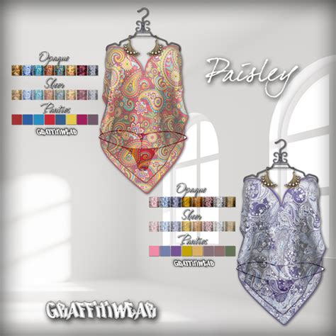 Second Life Marketplace Graffitiwear Paisley Fatpack