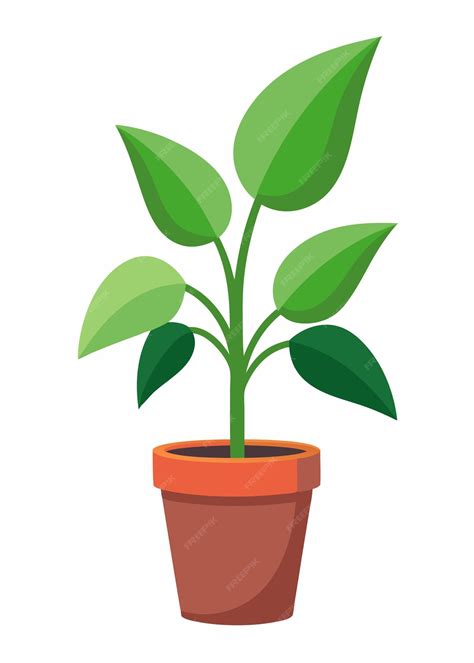 Indoor Plant Vector Art On White Background Premium Ai Generated Vector