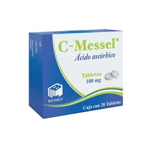 Acido Ascorbico 100 Mg 20 Tab C Messel Farmasuper