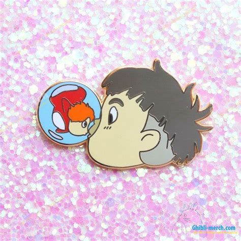 Ponyo Kiss Sosuke Enamel Pin - Ghibli Merch Store - Official Studio ...