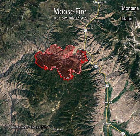 Moose Fire Near Idaho Montana Border Grows To More Than 28000 Acres