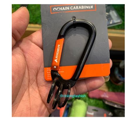 Eiger Gantungan Kunci Carabiner Ochain Black Lazada Indonesia