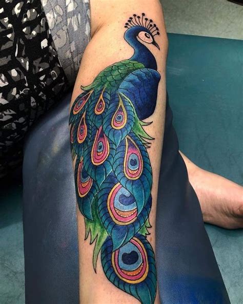 Colorful Peacock Tattoos