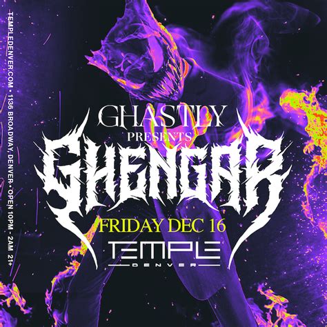 Ghastly Presents Ghengar Tickets At Temple Nightclub In Denver By