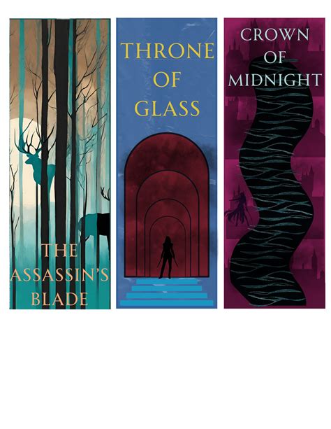 Throne Of Glass Bookmarks Digital Download Etsy