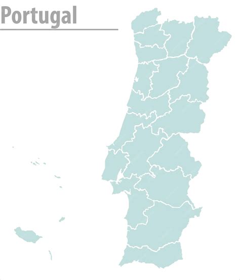 Premium Vector Portugal Map Illustration Vector Detailed Portugal Map