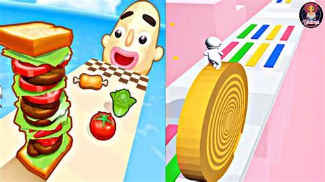 Sandwich Runner Vs Layers Roll Top Free Gameplay IOS Android Max