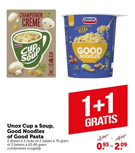 Unox Cup A Soup Good Noodles Of Good Pasta Aanbieding Bij Coop