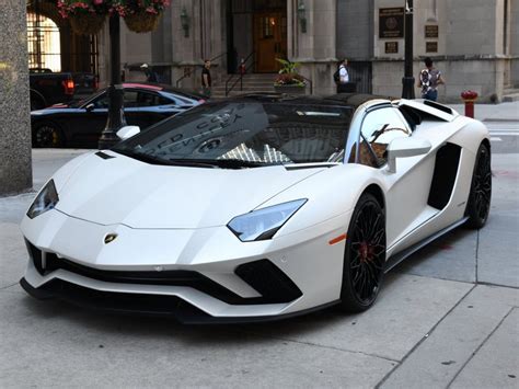 Hire a Lamborghini Aventador Roadster White | Rent Lamborghini