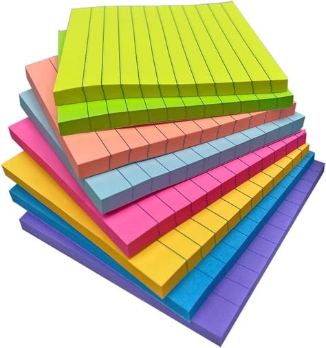 Early Buy Lined Sticky Notes With Lines 4x4 Self Stick