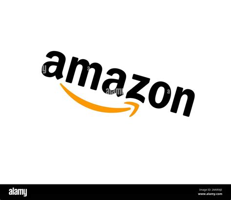 Amazon company, rotated logo, white background B Stock Photo - Alamy