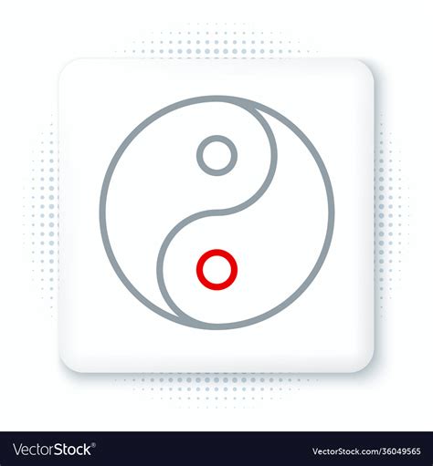 Line Yin Yang Symbol Harmony And Balance Icon Vector Image